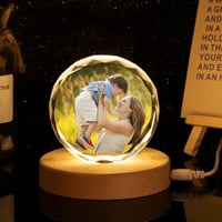 Image 3 of Personalized 2D Photo Crystal Ball Night Light