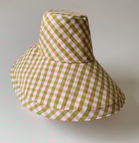 Image 3 of Caddie wide brim hat mustard check