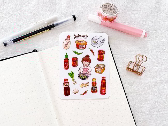 Asian Cooking Essentials Sticker Sheet