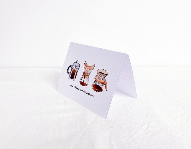 Coffee Trio Birthday Card