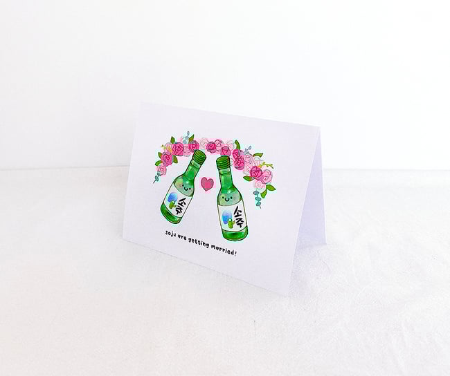 Soju Wedding Card