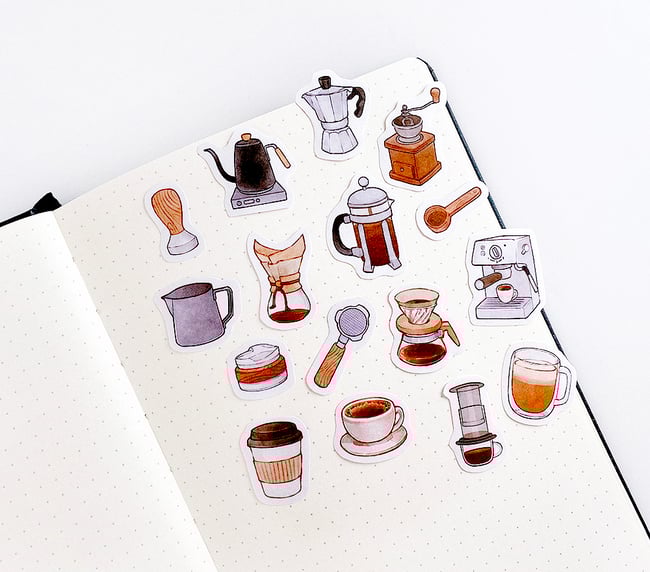 Coffee Essentials Washi Stickers