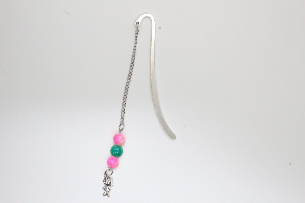 Image of Lovely Little Girl Metal Hook Bookmark