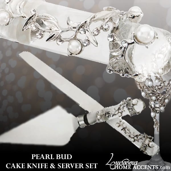 Swarovski crystal cake hot sale cutting set