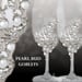 Image of Pearl Bud Silver Champagne Flutes