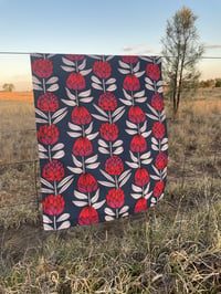 Tea Towel - JP Modern Protea (Red/Navy)