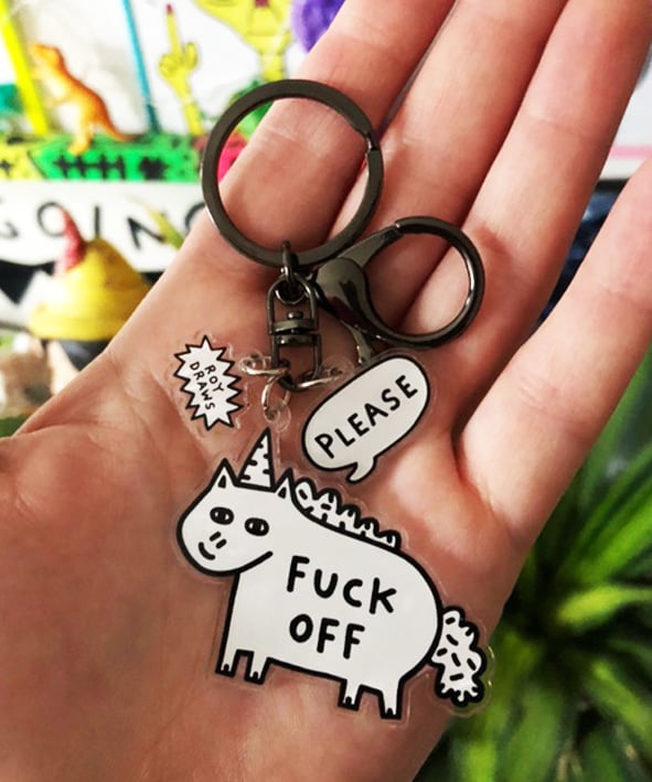 Image of Fuck Off Acrylic Keyring