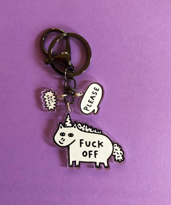 Image of Fuck Off Acrylic Keyring