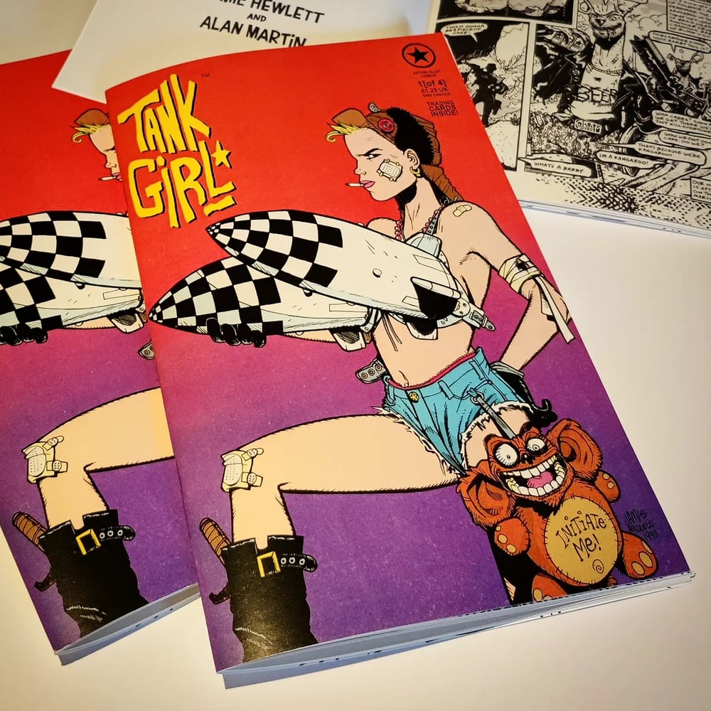 Image of TANK GIRL ISSUE #1 - ACTION ALLEY "REPLICANT" EDITION - with bonus cards and print!