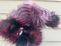 Pink Animal Print/Wine & Black Santa Hat