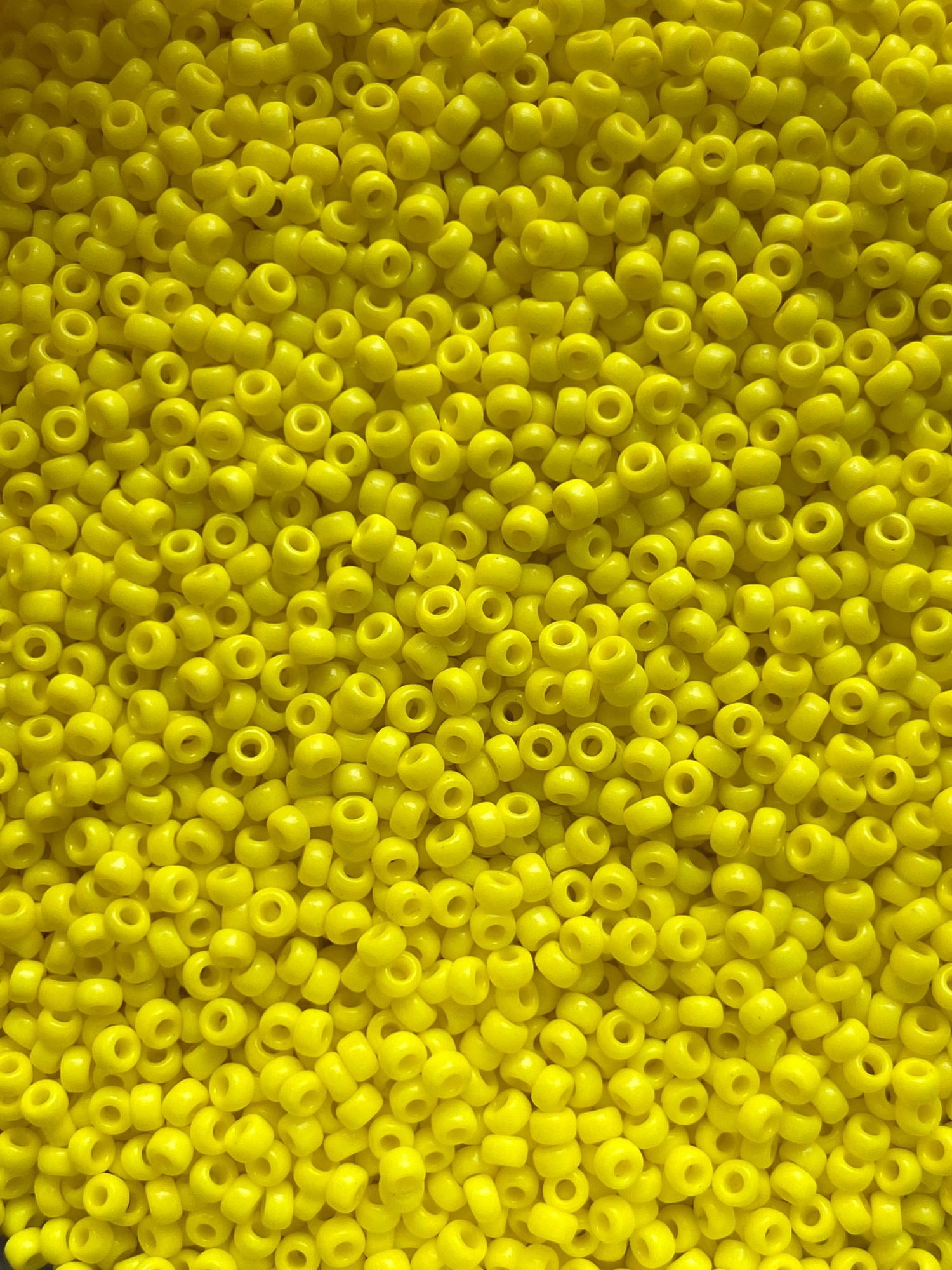 Opaque yellow. Miyuki seed beads 