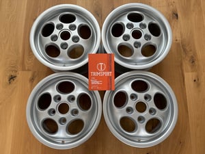 Image of Genuine Porsche 924S 944 Teledial Staggered 15" 5x130 Alloy Wheels REFURBISHED