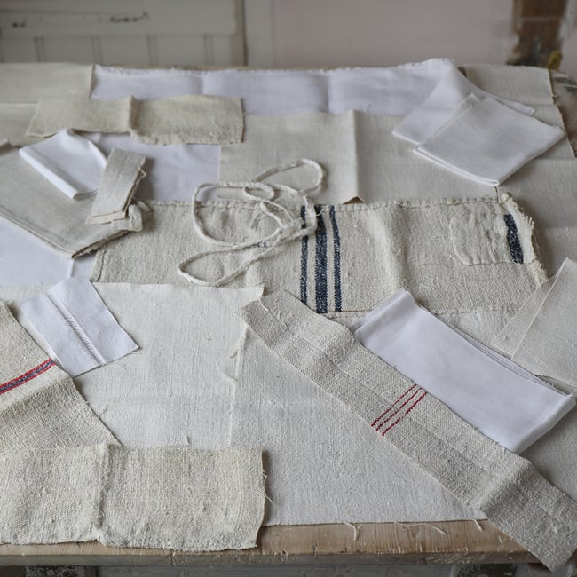 Antique Linen Bundle.  For projects, embroidery and crafting. 