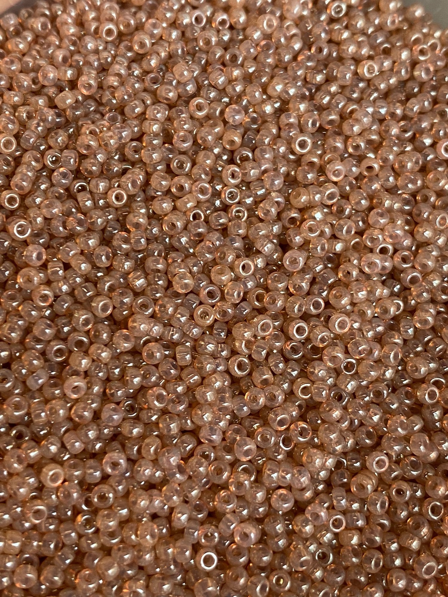 Ceylon translucent peony, Miyuki seed beads