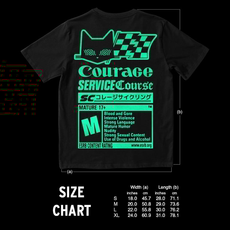 Courage - Service Cat Black Tee Image 2