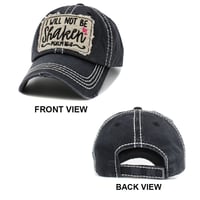 Image 4 of I WILL NOT BE SHAKEN EMBROIDERED BASEBALL CAP FOR LADIES, SCRIPTURE CAP