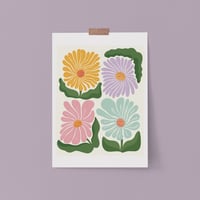 Image 1 of A3 Bright Pastels Flower Print