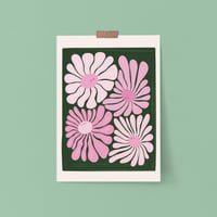 Image 1 of A3 Pink Flowers Print