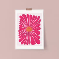 Image 1 of A3 Happy/Sad Pink Flower