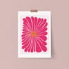 A3 Happy/Sad Pink Flower