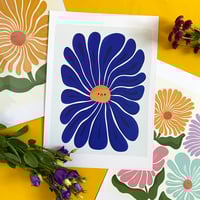 Image 2 of A3 HAPPY/SAD BLUE FLOWER