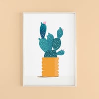 A4 Cactus House Plant Print