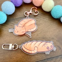 Image 1 of Cat Loaf Acrylic Keychains