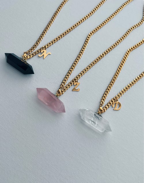 Image of KAALI • Crystal Initial Letter Necklace