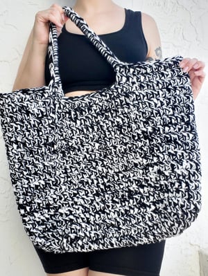 Image of Black & White Oversized Tote