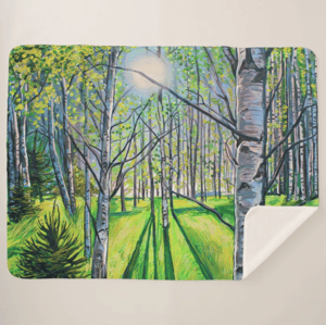 Image of Light On White Birch Throw