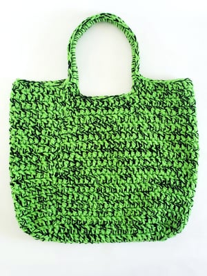 Image of Green & Black Oversized Tote