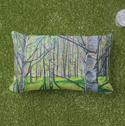 Light On White Birch Throw Pillow