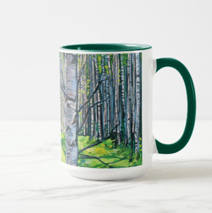 Image of Light On White Birch Coffee Mug