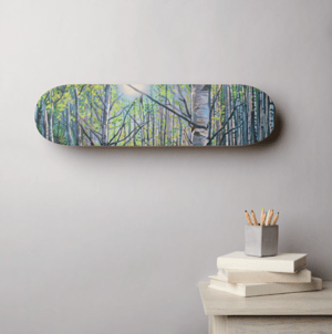 Image of Light On White Birch Skateboard
