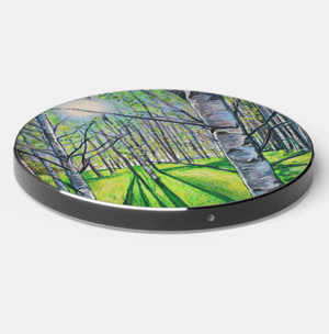 Image of Light On White Birch Wireless Charger