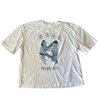 Image 1 of Em+Lu tough guy white boxy tee