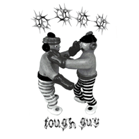 Image 2 of Em+Lu tough guy white boxy tee