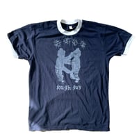 Em+Lu tough guy blue tee with white print