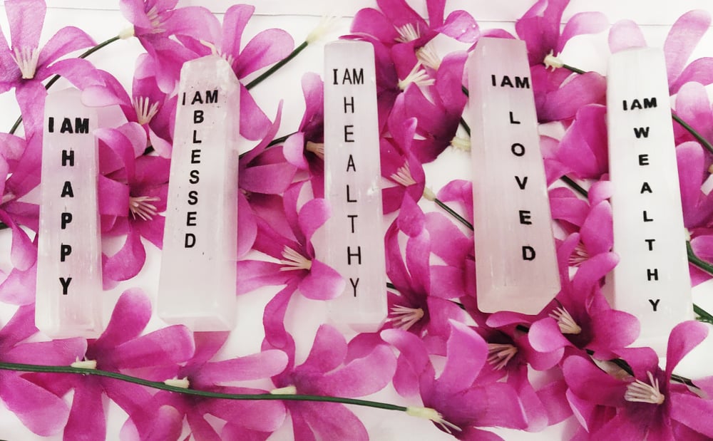Image of I AM Selenite Affirmation Towers