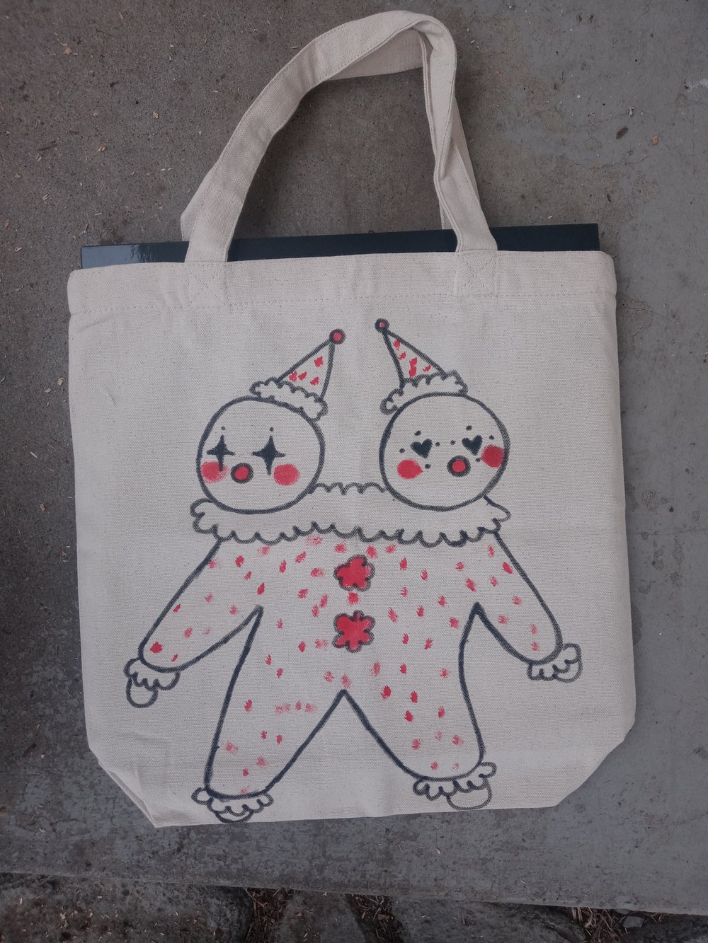 two-headed clown tote