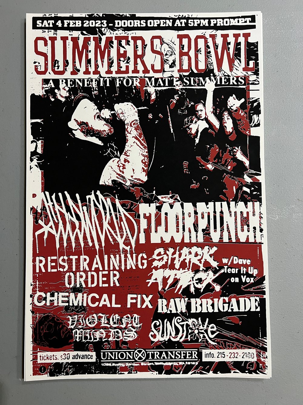 SUMMERS BOWL SCREENED POSTER