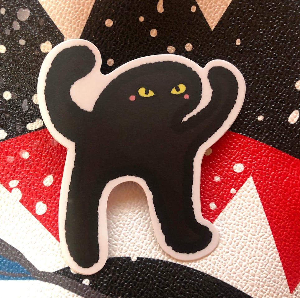 Image of cursed cat sticker