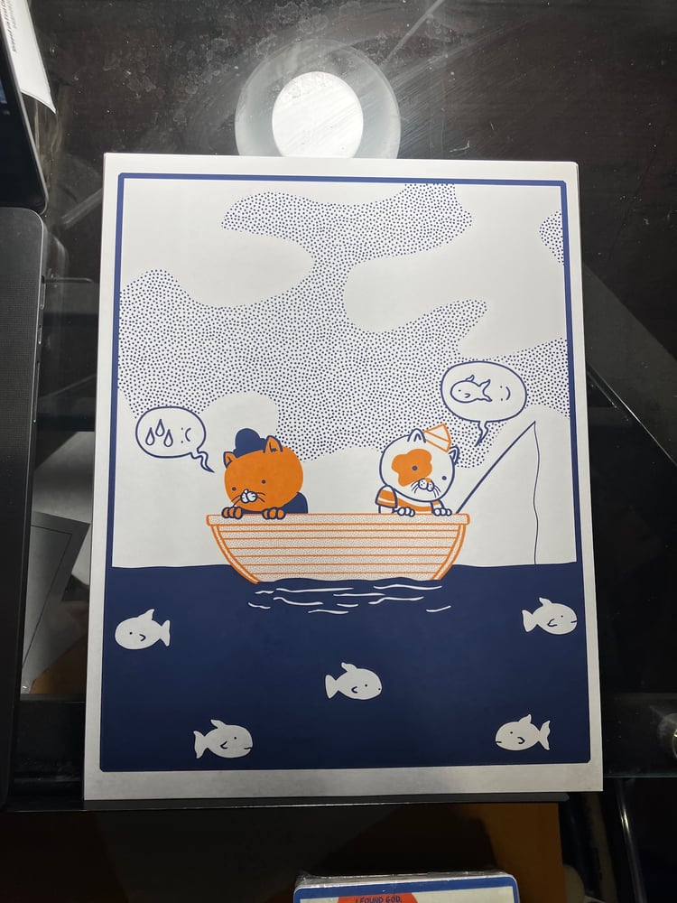 Image of Cat Boat print