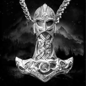 Vintage Viking Men's Zodiac Double Headed Goat Pendant Necklace