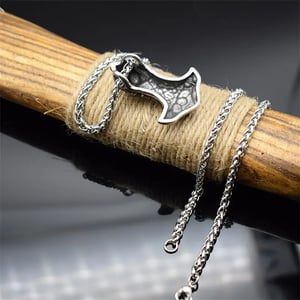 Vintage Viking Men's Zodiac Double Headed Goat Pendant Necklace