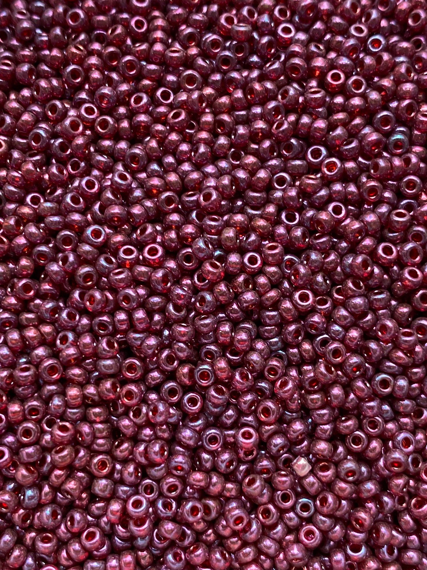 Gold luster cranberry, Miyuki beads 