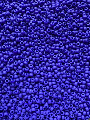 Opaque matte cobalt, Miyuki seed beads