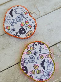 Image 3 of Pumpkin Heart earrings 