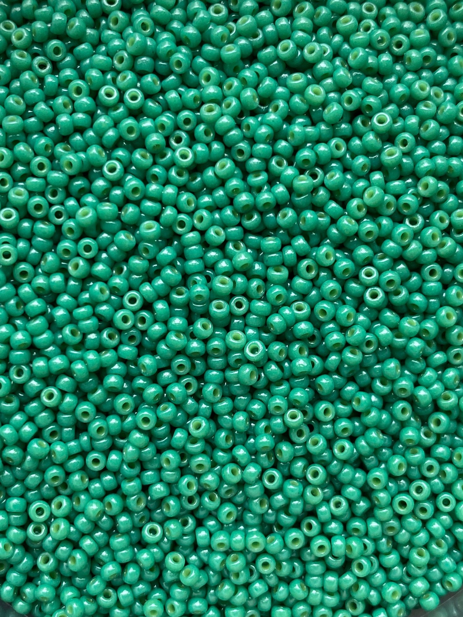 Duracoat opaque spruce, Miyuki seed beads