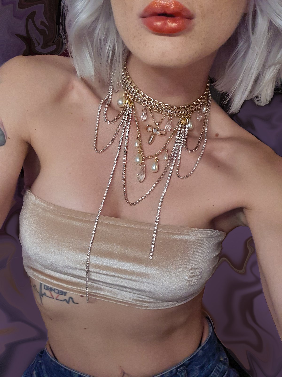 Image of my-uterus-my-choice necklace